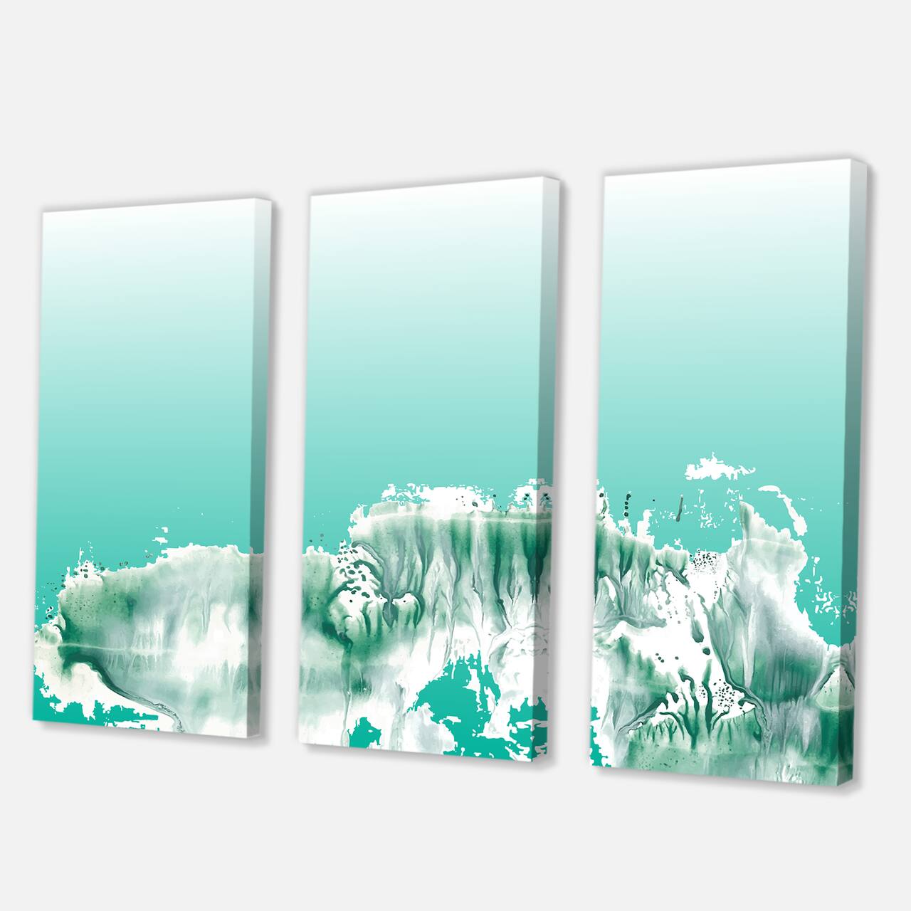 Designart - Auquamarine Landscape - Traditional Canvas Wall Art Print